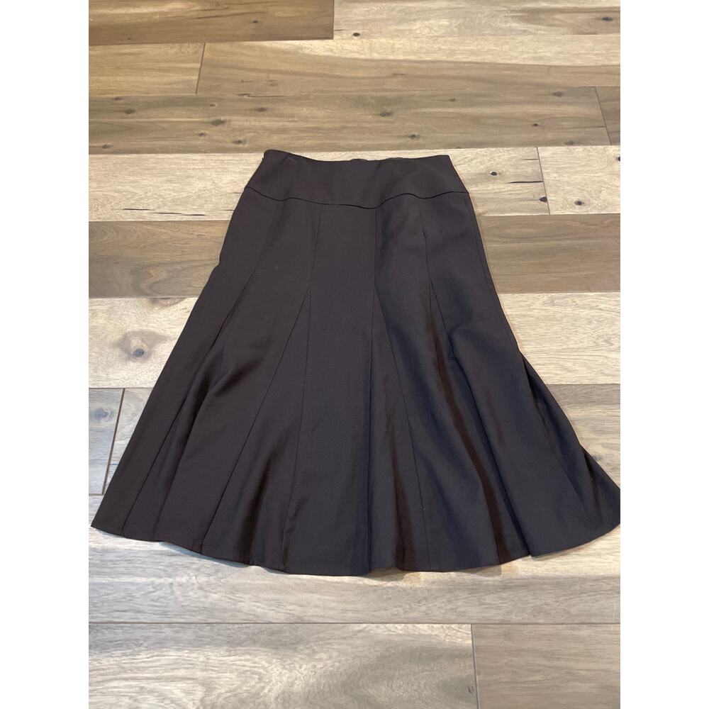 Ann Taylor Flare Skirt Size 4 Brown Wool Blend Lined - Picture 8 of 9